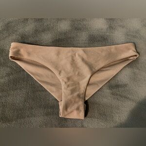NWOT Tan Shimmery Ribbed Bikini Bottoms